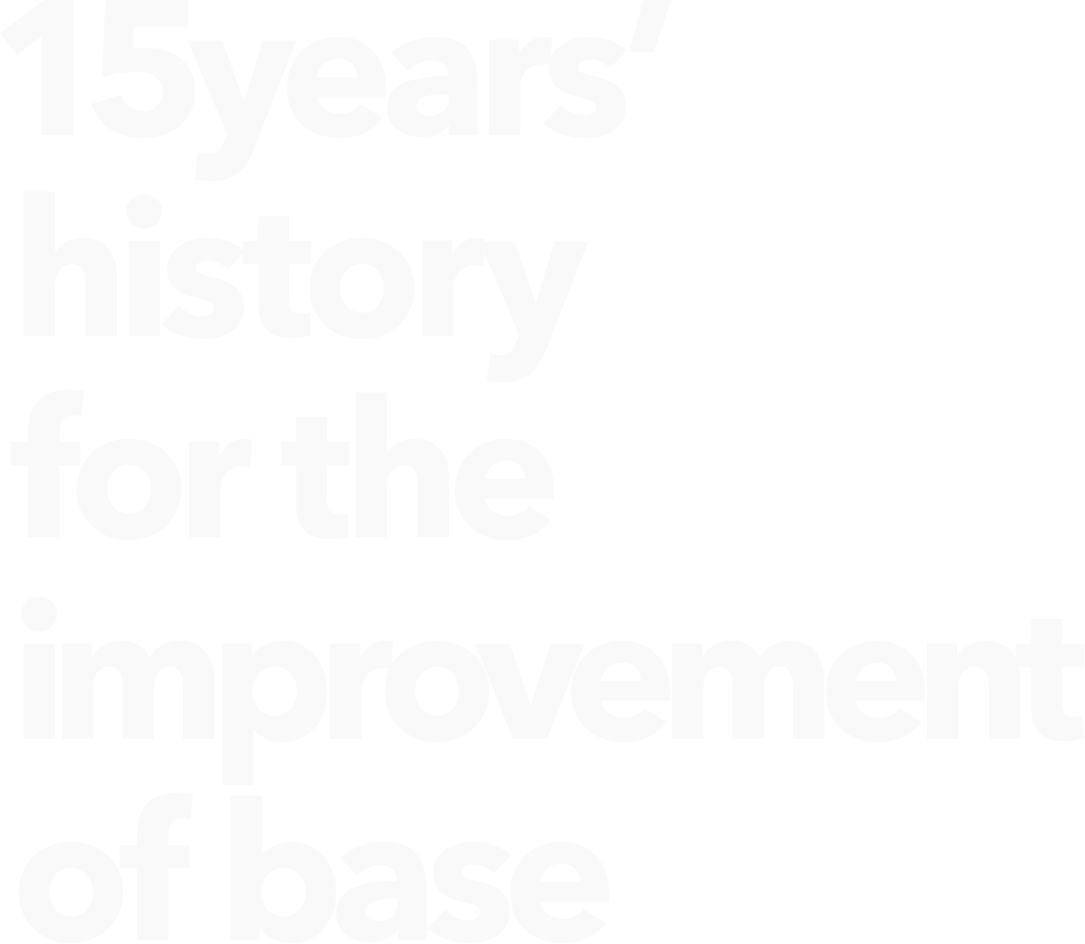 15years history for the improvement of base